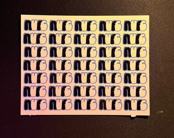 N.U.F.C. Newcastle united inspired sticker sheets 12.5x16cm (splashproof)
