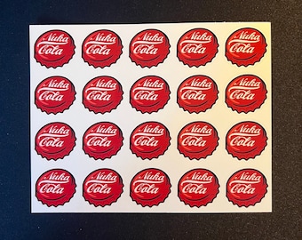 nuka caps sticker sheet x20 12.5cmx16cm (splashproof)
