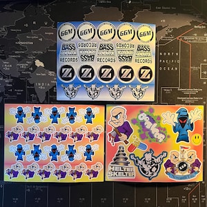 Old school 90’s hardcore splash proof sticker sheet 12.5x16cm