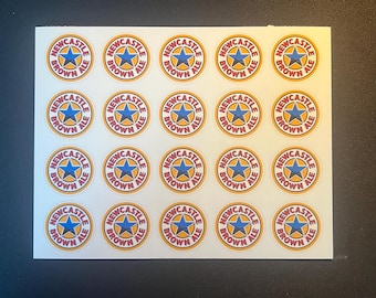 Brown Ale Newcastle united inspired sticker sheets 12.5x16cm (splashproof)