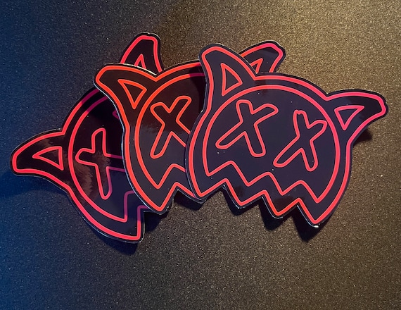 Ren Gill album art 10cm black red head sticker splash-proof / waterproof