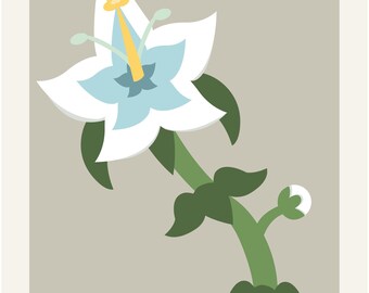 Serie de pósteres minimalistas de Flora de Hyrule: La Princesa Silenciosa