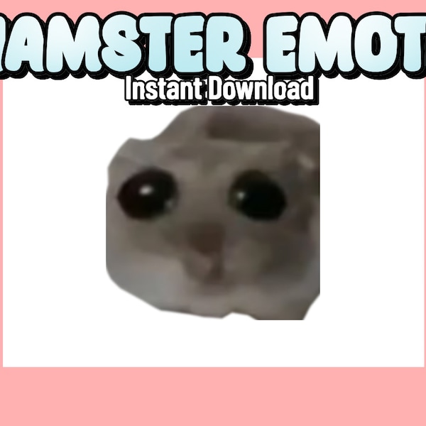 Sad Hamster Emote, TikTok Meme, for Twitch, Discord, YouTube, Stream | cute hamster sad meme adorable hampter twitch overlays stream assets