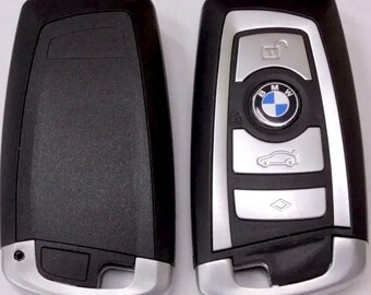 2x BMW Schlüssel Emblem Logo Aufkleber Metall 14-11mm schwarz