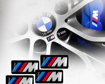 4x BMW Auto M-power package Emblème Logo Haute Performance M Emblème pour Felgen ou Innenraum badges Geschenk 15x7mm 16x7mm 19x11mm NEU