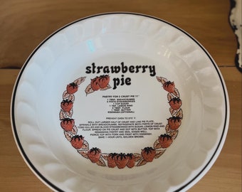 Ironstone Strawberry Pie Pan - 1984