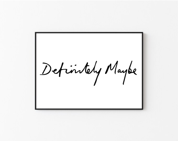 Definitley Maybe Poster | Oasis Inspired Poster | Liam Gallagher Poster ...