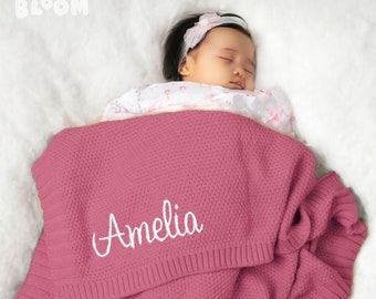 Custom Baby Name Blanket, Personalized Embroidered Blanket, Stroller Blanket, Baby Shower Gift, Newborn Baby Gift, Personalised Name Blanket