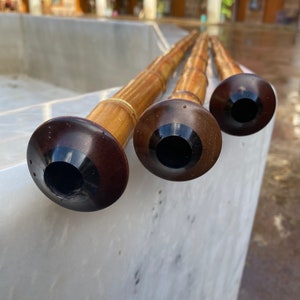 Authentic 3-Piece Professional Bamboo Turkish Ney Flute Set - Handcrafted Turkish Musical Instruments for Traditional Melodies
