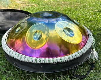 432Hz D Minor Handpan Titanium 9-Note 22-Inch Kurd Makam | Professional Percussion Instrument