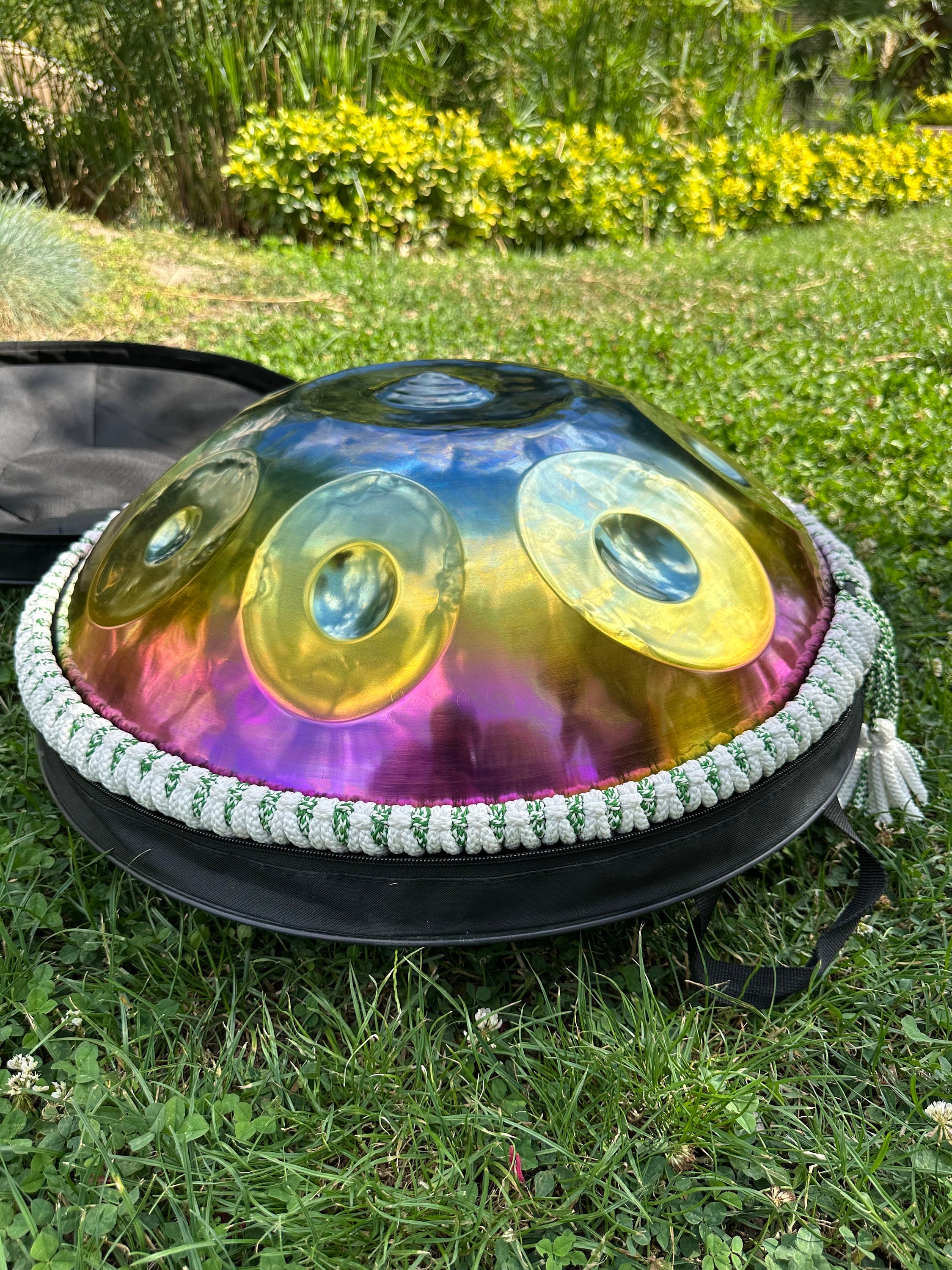 432Hz D Minor Handpan Titanium 9-Note 22-Inch Kurd Makam | Professional Percussion Instrument