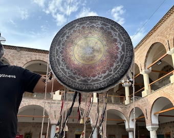 21 Inch Traditional Vegan Shamanic Drum - Handcrafted Spiritual Instrument