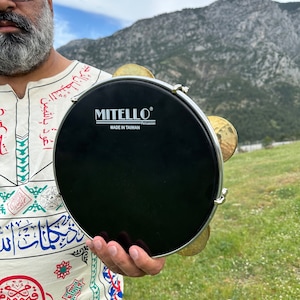 Handgefertigtes Cymbal Tambourine - Premium Qualität Messing Zimbeln mit Ergonomischem Holzgriff für Professionelle Musiker und Enthusiasten