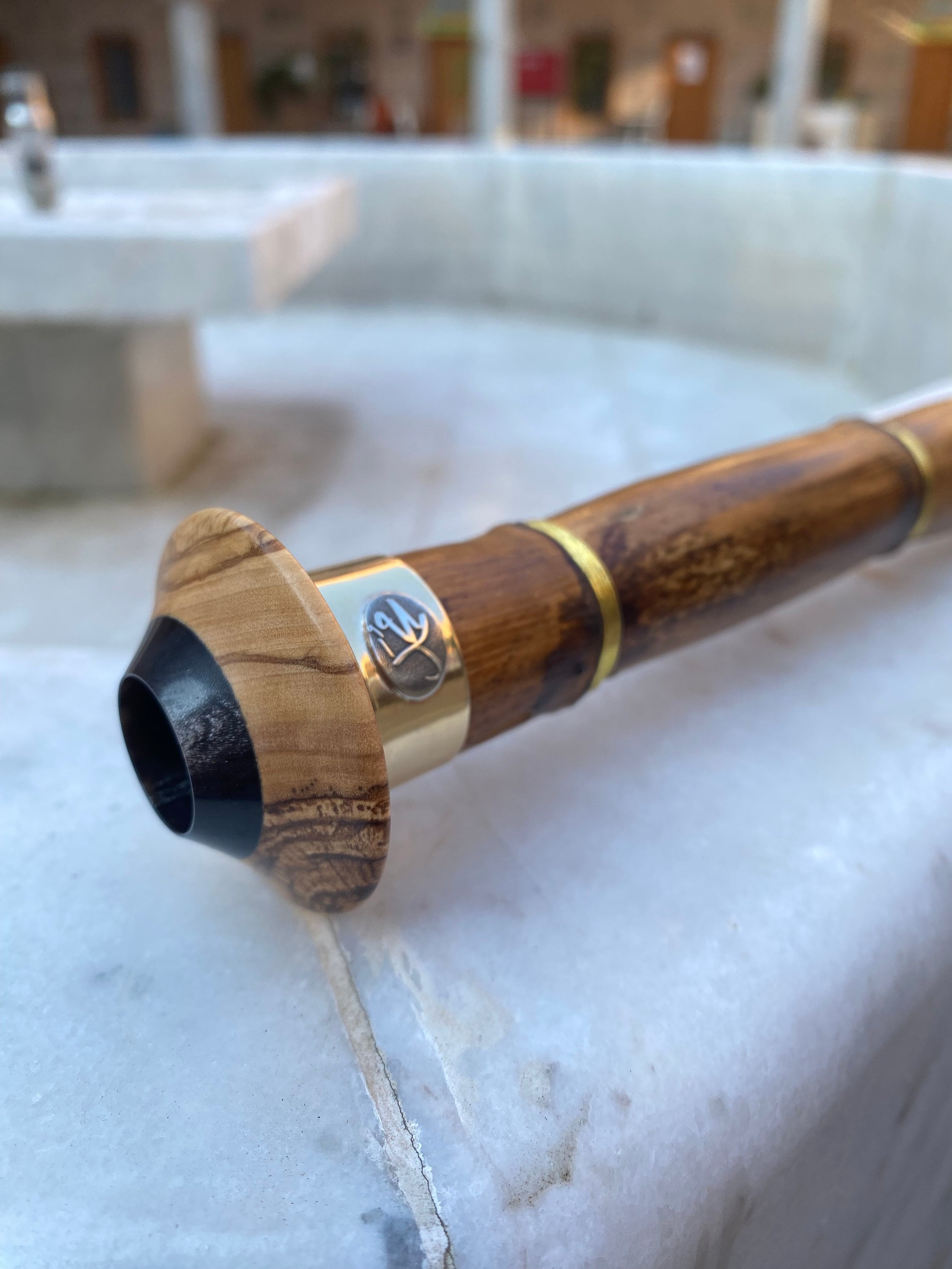 Handcrafted Bamboo Buffalo Horn Başpare Turkish Ney Flute - Professional Quality, Authentic Sound