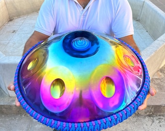 Professional D Minor 22-inch Handpan - Premium Steel Drum for Meditation, Music Therapy, and Relaxation