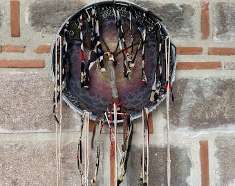 21-Inch Vegan Women's Shamanic Drum - Handcrafted Healing Drum for Sacred Ceremonies and Spiritual Practices