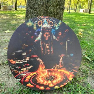18-Inch Traditional Shamanic Bendir Drum | Meditation & Ritual Instrument | Handcrafted Shamanic Drum | Spiritual Healing Drum