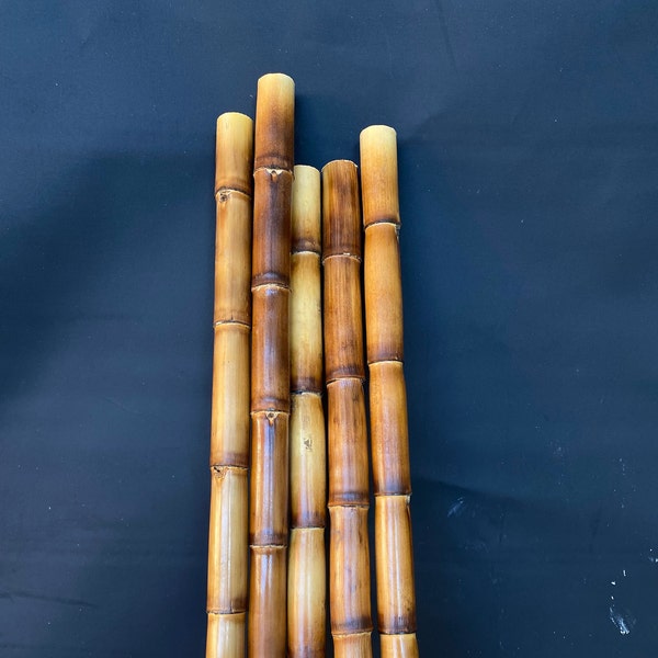 Bâtons de bambou naturel polyvalents - Redressés et brûlés pour la décoration intérieure, la fabrication de flûtes Ney et plus encore