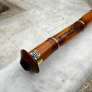 A Quality Turkish Ney Flute Instrument - Silver Embroidered Professional Ney - Handcrafted Turkish Musical Instrument