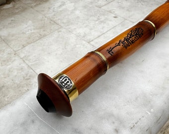 Flauta Ney turca de calidad - Ney profesional con bordado plateado - Instrumento musical turco hecho a mano