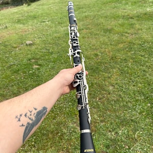 Professional Black G Key Clarinet - High-Quality Ebony Body, Silver-Plated Keys, Perfect for Students & Advanced Musicians