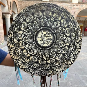 Mother's Day Special: Traditional Mandala Shamanic Drum - Handcrafted Spiritual Instrument for Healing and Meditation