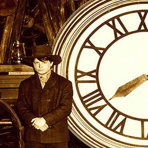 Back to the Future III Clock Photo Print – Old West Time Machine Scene – Vintage Sepia Film Still – Retro Movie Wall Art - 3316