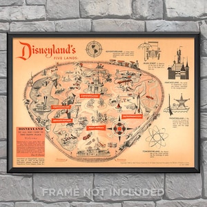 1958 Disneyland Map - Etsy