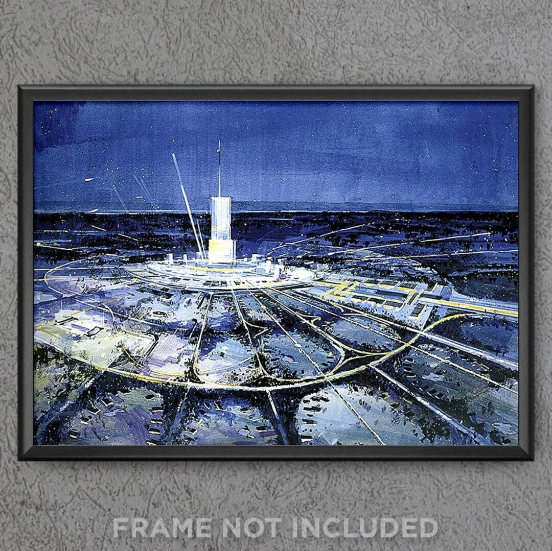 Epcot Center Progress City Concept Art Poster Print Model Future World ...