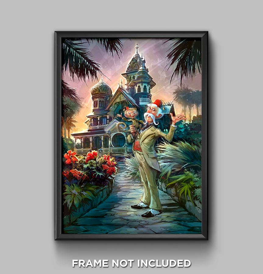 Hong Kong Disneyland Mystic Manor Poster Haunted Mansion Albert Society  of Explorers Adventurers SEA Lord Henry Mystic Wall Art Decor 3286