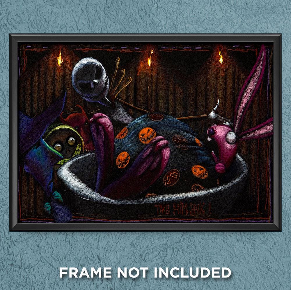 Disney Nightmare Before Christmas Poster Print Pastel Goth Concept