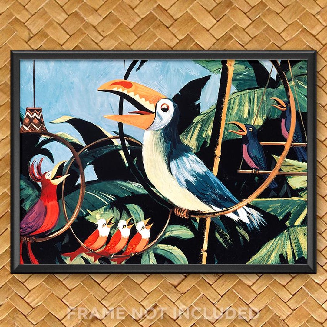 Enchanted Tiki Room Concept Art Poster Wall Art Decor Print