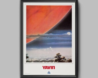 Star Tours Disneyland Hollywood Studios Star Wars Yavin Travel Poster Print MGM Wall Art Disney World Poster Wall Art Decor 3455