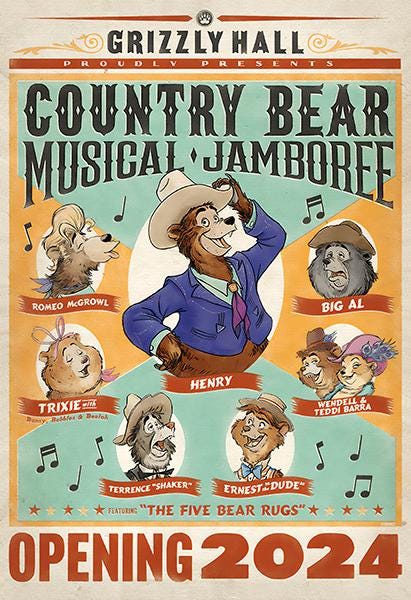 Country Bear Jamboree Update Poster Print Disneyland Disney