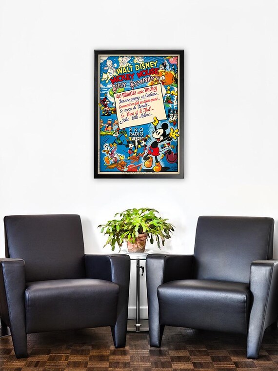Mickey Mouse Silly Symphony Cartoon Movie Film Poster Print RKO
