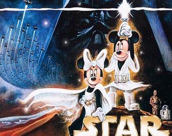 Star Wars Weekends Poster Print Mickey Luke Minnie Leia MGM