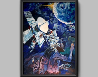 Epcot Spaceship Earth Mural Art Print Poster Magic Kingdom Walt Disney World Showcase Wall Decor - 3185