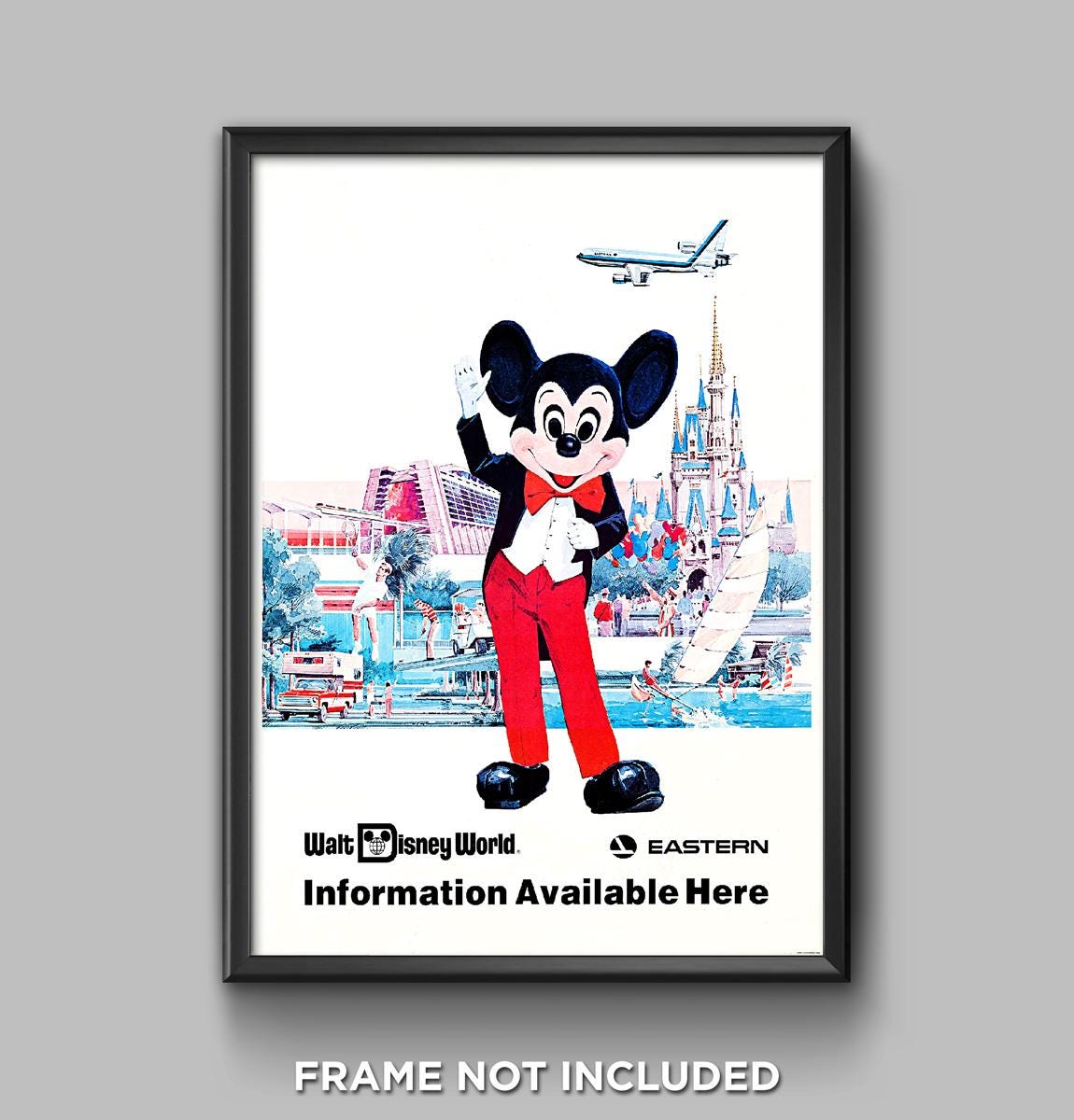 Disney World Fly Eastern Airlines Magazine Cover Mickey Mouse