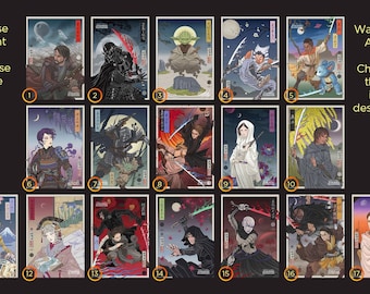 Star Wars 2025 Japan Celebration Posters - Samurai Anime Art Set - 3315