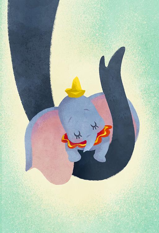 Dumbo & Mrs. Jumbo Print Poster Baby Mine Disney World Nursery