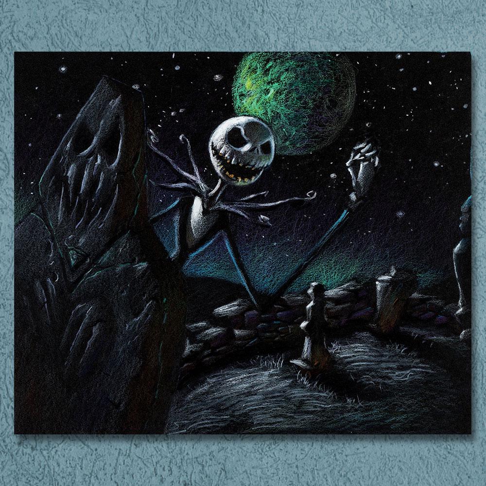 Disney Nightmare Before Christmas Poster Print Concept Art Jack