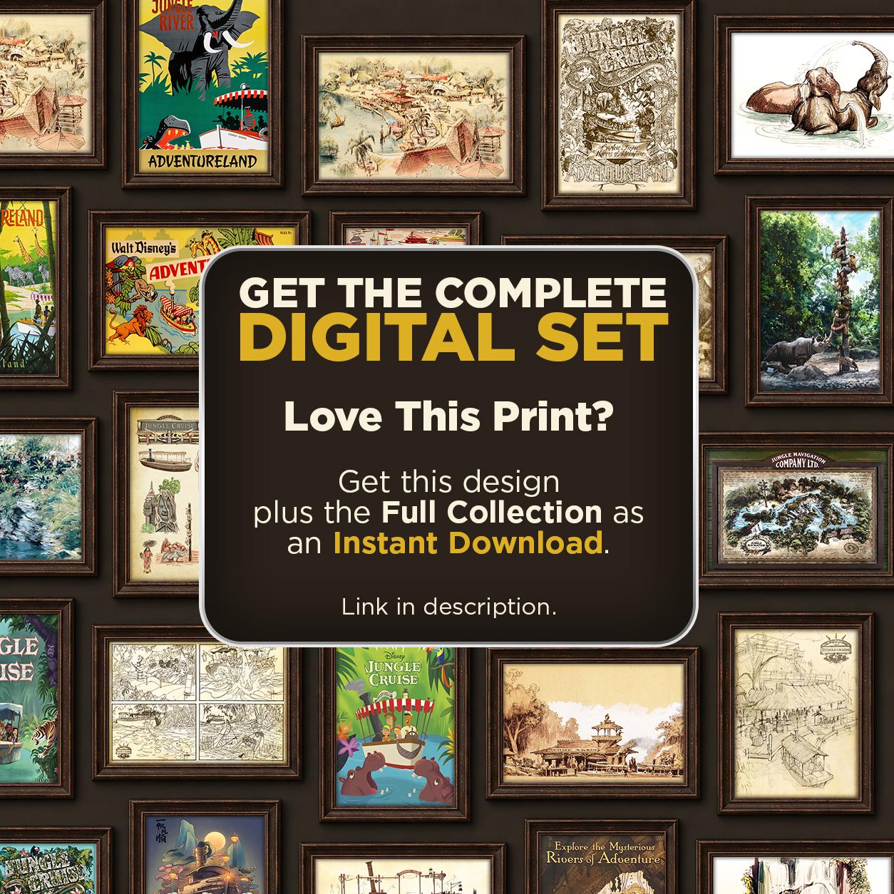 Jungle Cruise Concept Art Print Poster Sign Inspired by Disney
