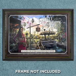 Jungle Cruise New Updated Print Poster Jungle Cruise Boat Sign Update Disney World Disneyland Adventureland Wall Art Decor Skipper - 3609