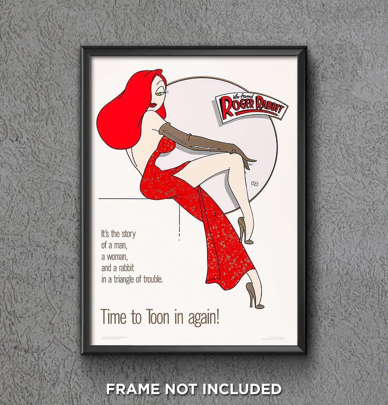 Who Framed Roger Rabbit Movie Poster Print Reproduction Jessica Rabbit ...