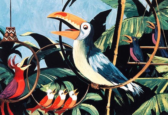 Enchanted Tiki Room Concept Art Poster Wall Art Decor Print