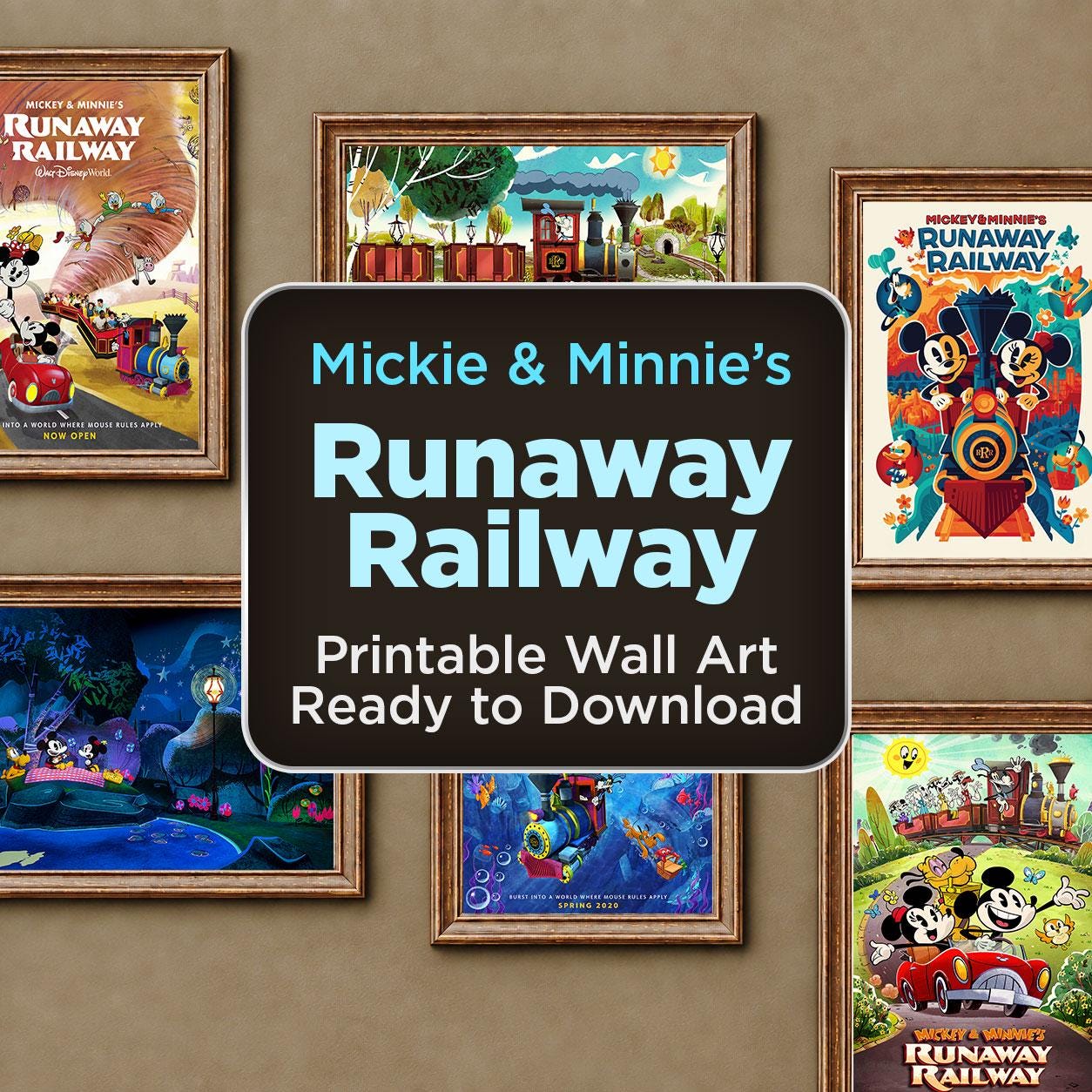 Mickie and Minnie's Runaway Railway Attraction Poster Print