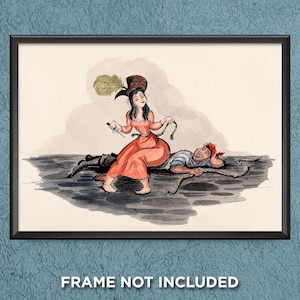 Pirates of the Caribbean Lady Pirate Concept Art Print Poster Disneyland Disney World New Orleans Square Wench Adventureland Wall Decor 3528