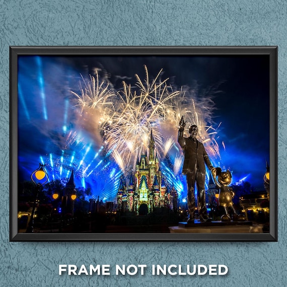 Disney World Happily Ever After HEA Fireworks Show Print Nighttime
