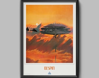 Star Tours Bespin Disneyland MGM Hollywood Studios Print Poster Star Wars Empire Strikes Back Travel Poster Wall Art Disney World Decor 3450