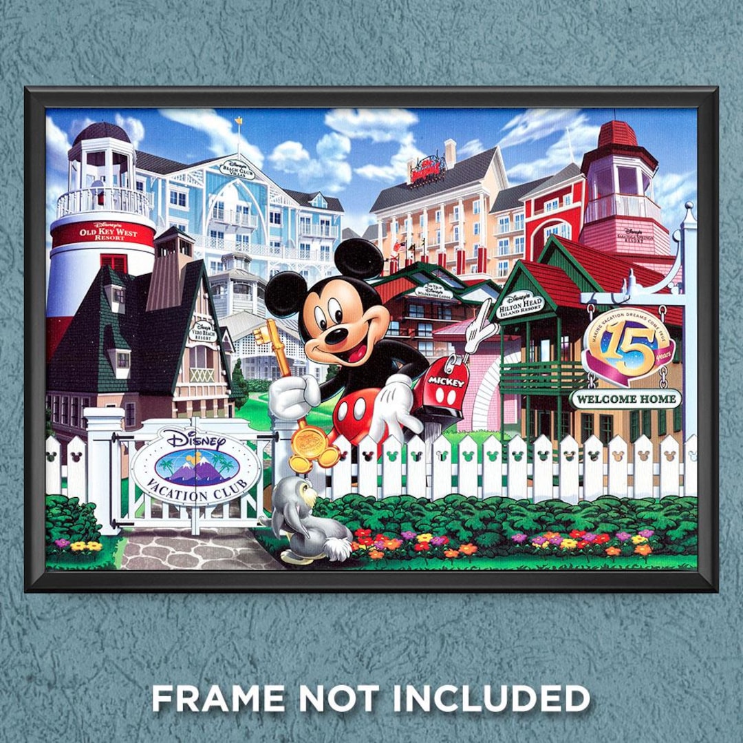 Disney Vacation Club 15th Anniversary Print Poster Key Old West